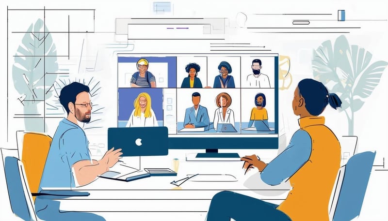 Image of Outsourced HR team in a virtual meeting with inhouse team-2